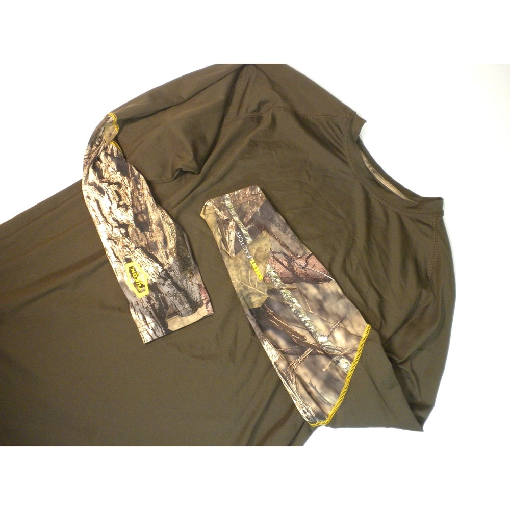 Yukon Gear Shirt Mens L Green Camo Scent‎ Factor Hunting Performance Base Layer
